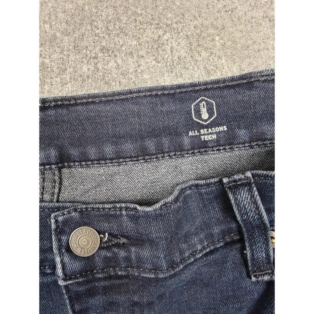 Levi's 541 Jeans Mens 40x30 Blue Dark Wash Athletic Taper Stretch Denim Zip Fly